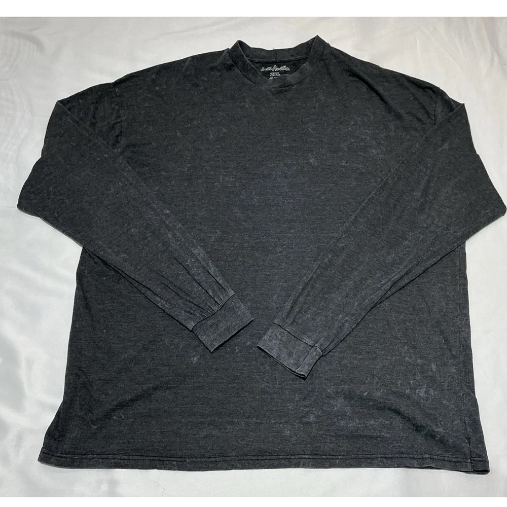 Jake Austin Shirt Mens 2XL Marbled Gray Long Sleeves Crew Neck Cotton Blend